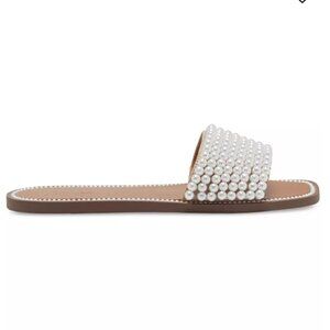Brand new in box I.N.C. Pearl Flat Slide Sandals